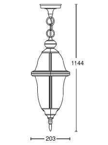 Уличный светильник подвесной 89405 Bl