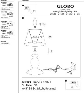 Интерьерная настольная лампа Metalic 21690