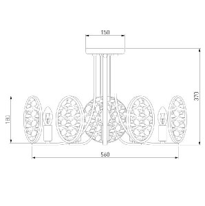 Потолочная люстра Cyrus 60073/5 античная бронза