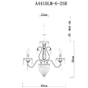 Подвесная люстра Schelenberg A4410LM-6-2SR