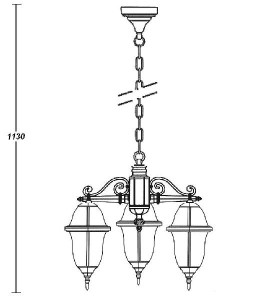 Уличный светильник подвесной 89470/3L Bl