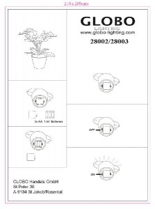 Интерьерная настольная лампа Flowerpower 28003