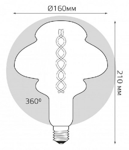 Лампочка светодиодная филаментная Vintage Filament Flexible 162802008