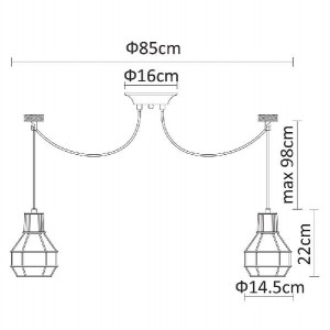 Подвесной светильник Interno A9182SP-10WH