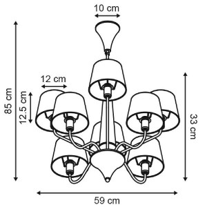 Подвесная люстра Gracia A1528LM-5WH