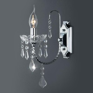 Бра 3908 3908/1 хром/прозрачный хрусталь Strotskis