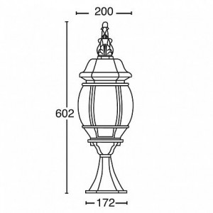Наземный фонарь 83404L W