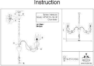 Подвесная люстра Intreccio ARM010-10-W