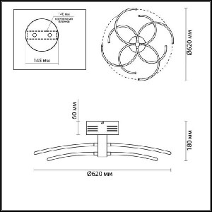 Потолочная люстра Kola 4103/48L