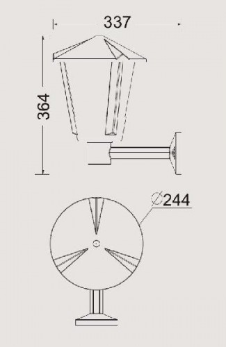 Настенный фонарь уличный  1251S