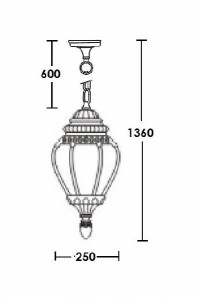 Уличный светильник подвесной 89505L Bl