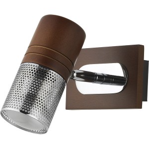 Спот 6203B 6203B/1E14 chrome + brown wood