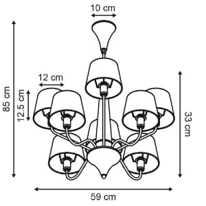 Подвесная люстра Gracia A1528LM-8WH
