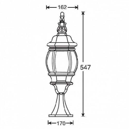 Наземный фонарь  83404S Bl