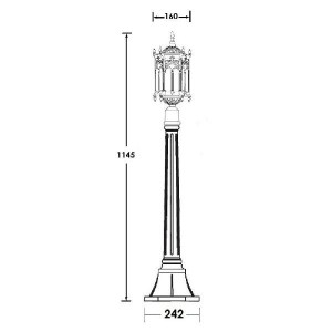 Наземный фонарь 89907S Bl