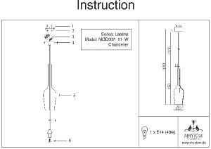 Подвесной светильник Lacrima P007-PL-01-W
