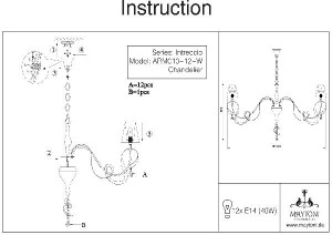 Подвесная люстра Intreccio ARM010-12-W