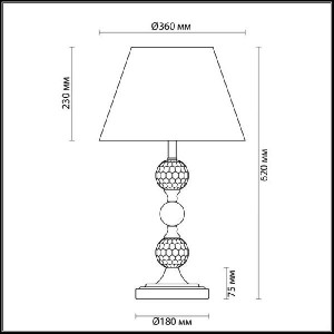 Интерьерная настольная лампа Raul 4190/1T