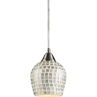 Подвесной светильник 528 528-1SLV satin nickel / silver mosaic