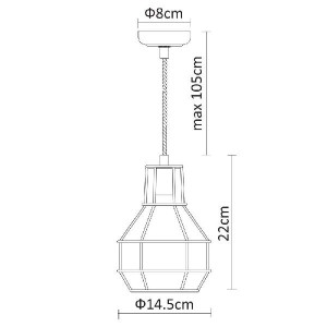Подвесной светильник Interno A9182SP-1WH