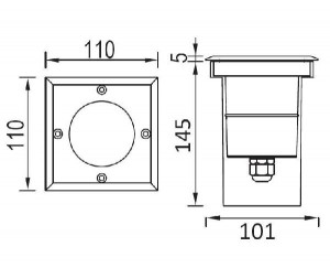 Встраиваемый светильник уличный 73202B