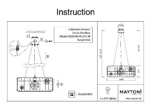 Подвесной светильник Freeflow MOD346-PL-01C-W