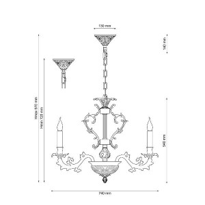 Подвесная люстра Firenze FIRENZE 1780.8.2 antique gold