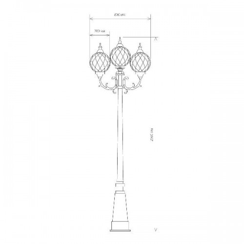 Наземный фонарь Sirius Sirius F/3 черное золото