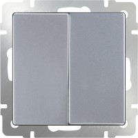 Выключатель Серебряный WL06-SW-2G-2W