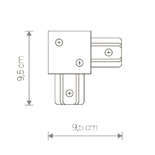 Коннектор Profile Recessed L-connector 8971
