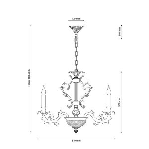 Подвесная люстра Firenze FIRENZE 1781.15.3 antique gold