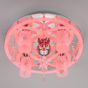 Потолочная люстра 70202 70202/5 хром/синий+красный+фиолетовый