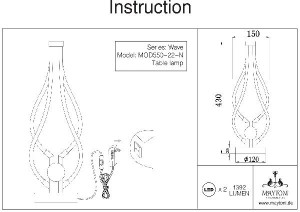Интерьерная настольная лампа Wave MOD550-22-N