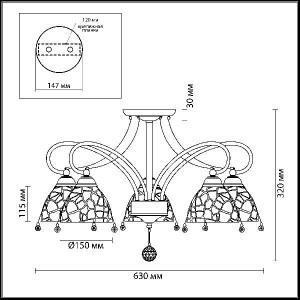 Потолочная люстра Arletta 3414/5C