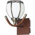 Бра 607 607-01-51 antique brass + walnut + tiffany
