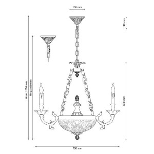 Подвесная люстра Firenze FIRENZE 1781.6.2 antique gold