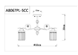 Потолочная люстра Sophie A8067PL-5CC
