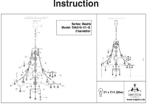 Подвесная люстра Beatrix DIA019-21-G
