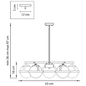 Подвесная люстра Croco 815257