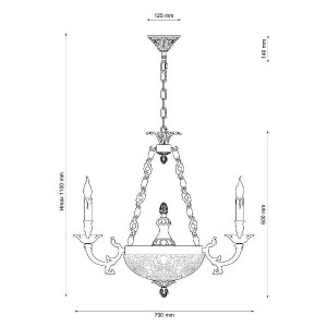 Подвесная люстра Firenze FIRENZE 1781.8.2 antique gold