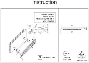 Настенный светильник Plasma C444-WL-01-21W-N