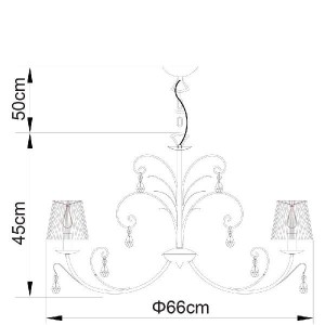Подвесная люстра Romana Snow A1743LM-5WH