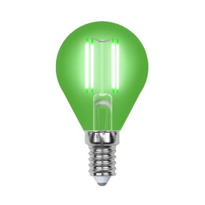 Лампочка светодиодная  LED-G45-5W/GREEN/E14 GLA02GR картон