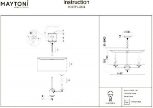 Подвесной светильник Anna H007PL-04G