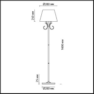 Торшер Mildred 4437/1F