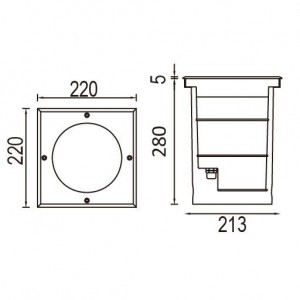 Встраиваемый светильник уличный 73205B