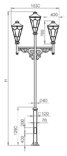 Наземный фонарь Murabelle 550-43/b-50