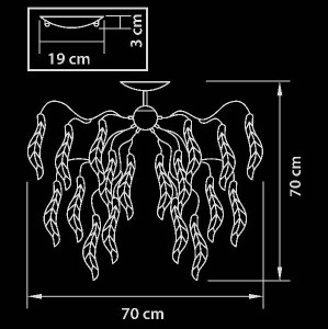 Потолочная люстра VETRO COLORE 793125
