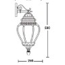 Настенный фонарь уличный  89502L Bl