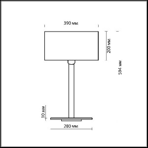 Интерьерная настольная лампа Norte 2421/1T